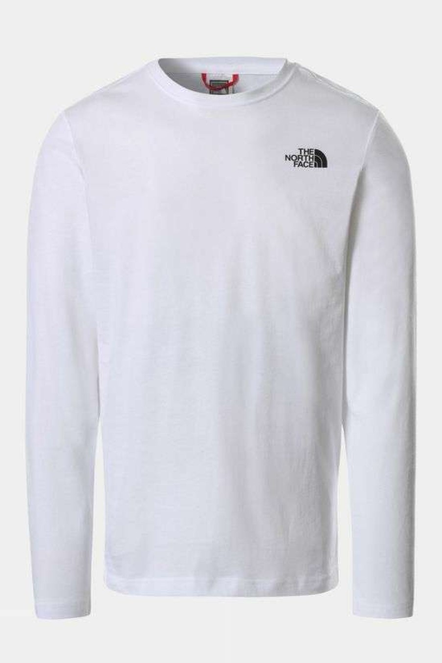 Mens * | Outlet The North Face Mens Long Sleeve Red Box Tee