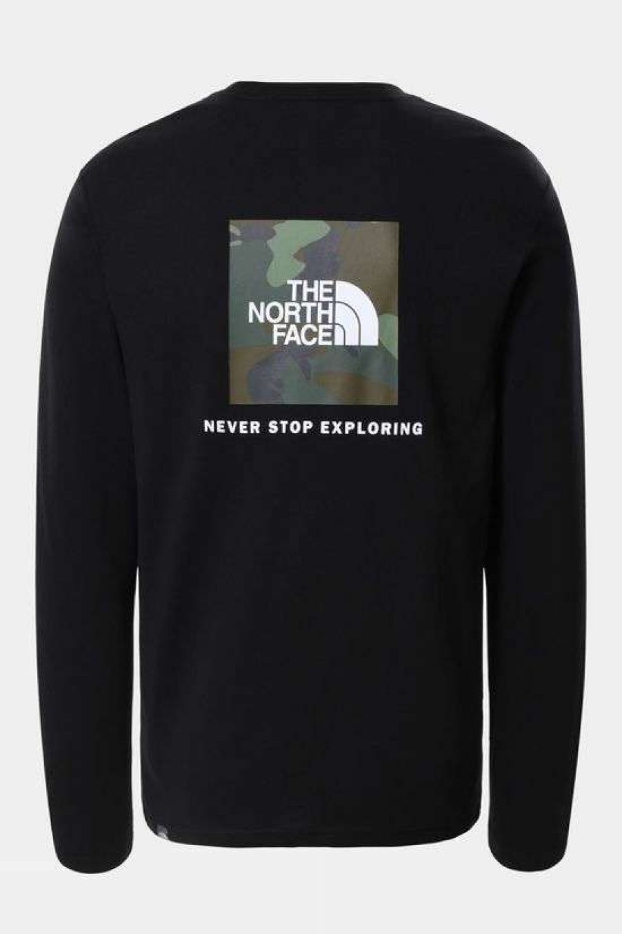 Mens * | Outlet The North Face Mens Long Sleeve Red Box Tee